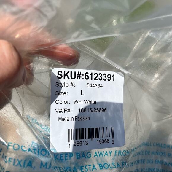 Lands’ End Denim Jacket White Preppy Classic Jean Jacket Women’s Size Large NWT - Picture 8 of 8